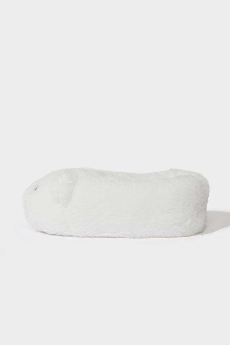 DeFacto White Girl Girl Bear Themed Flat Sole Home Boots Casual - Image 3